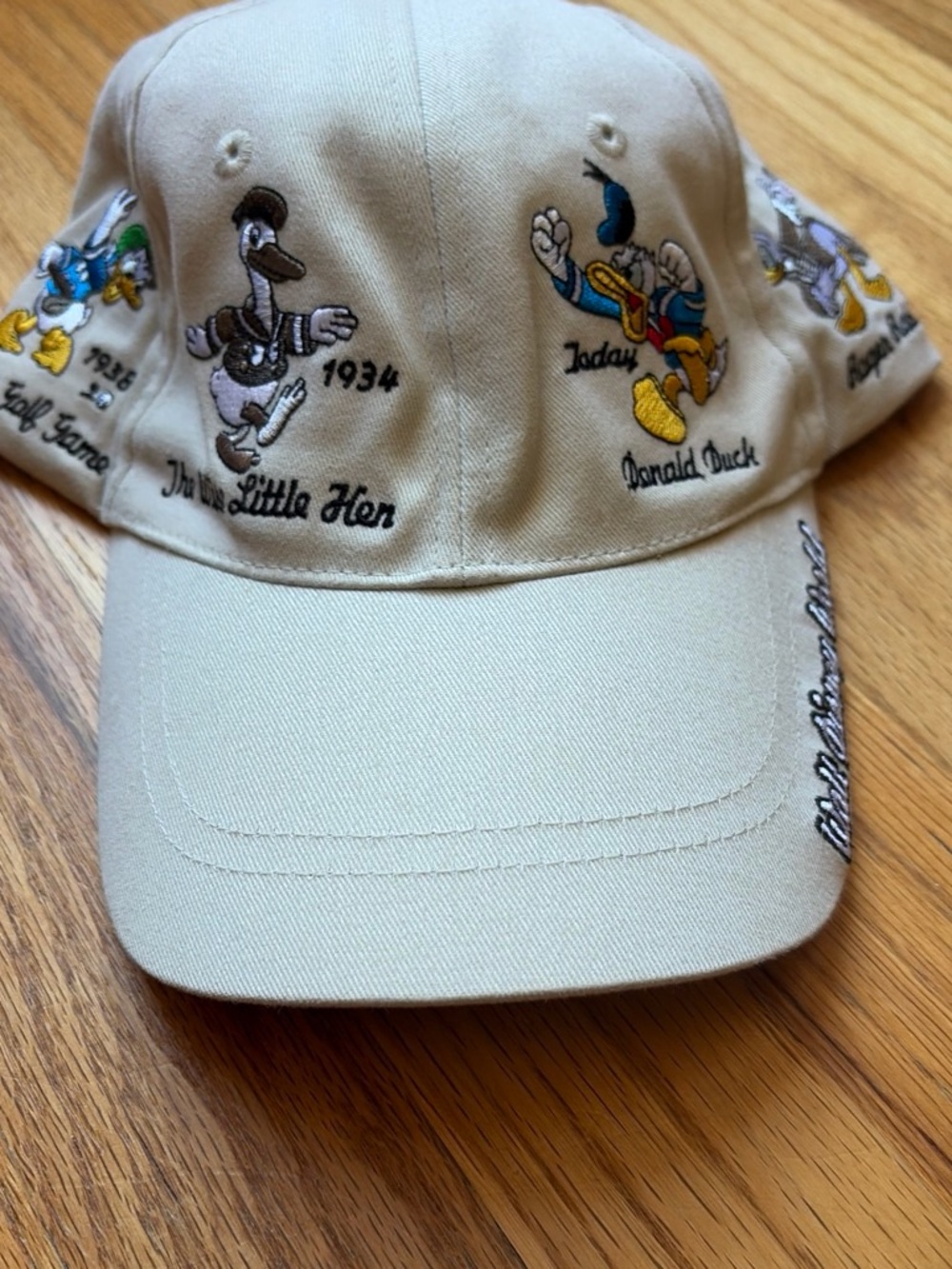 Disney Beige Donald Duck & Friends Embroidered Kids Hat